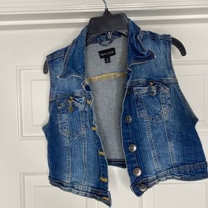 Distressed Denim Vest